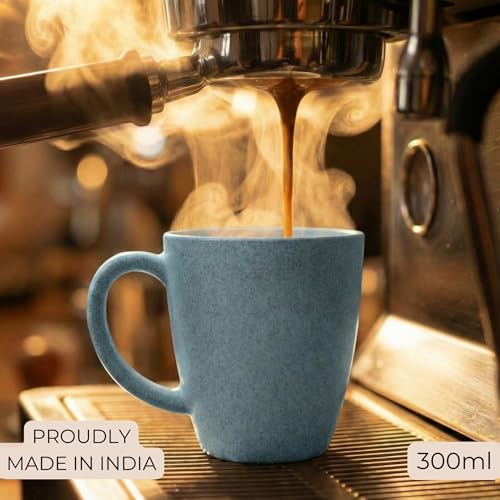 Image of Mahaware Ecohome Coffee Mug Set of 2, 300 ml, Biocomposite Rice Husk & Bamboo Fibre, Microwave Safe Matte Finish Coffee Cups, Hot & Cold Beverages, Rakhi Gift for Brother & Sister, Rakshabandhan Gift
