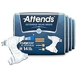 Attends Extended Wear Briefs with Dry-Lock Containment Core for Adult Incontinence Care, X-Large, Unisex (56 Count)