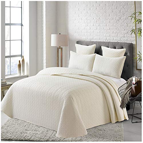 COTTON ARTean- Colcha Bouti Comillas Beige Cama 150 (250x260 cm). Incl