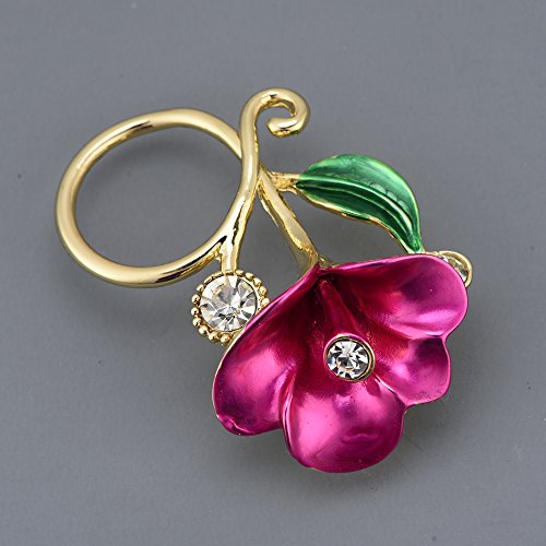 Exquisite Delicate Flower with Crystals Magnetic Eyeglass Holder Brooch Pin2