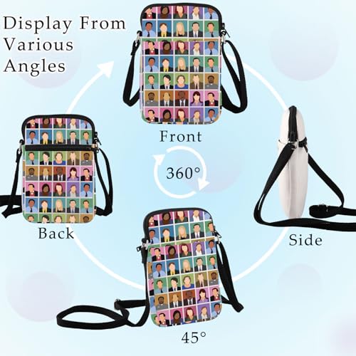 BWWKTOP Office Characters Crossbody Bag Michael And Dwight Fans Gifts Office Themed Gifts Shoulder Bag Office Michael Merch3