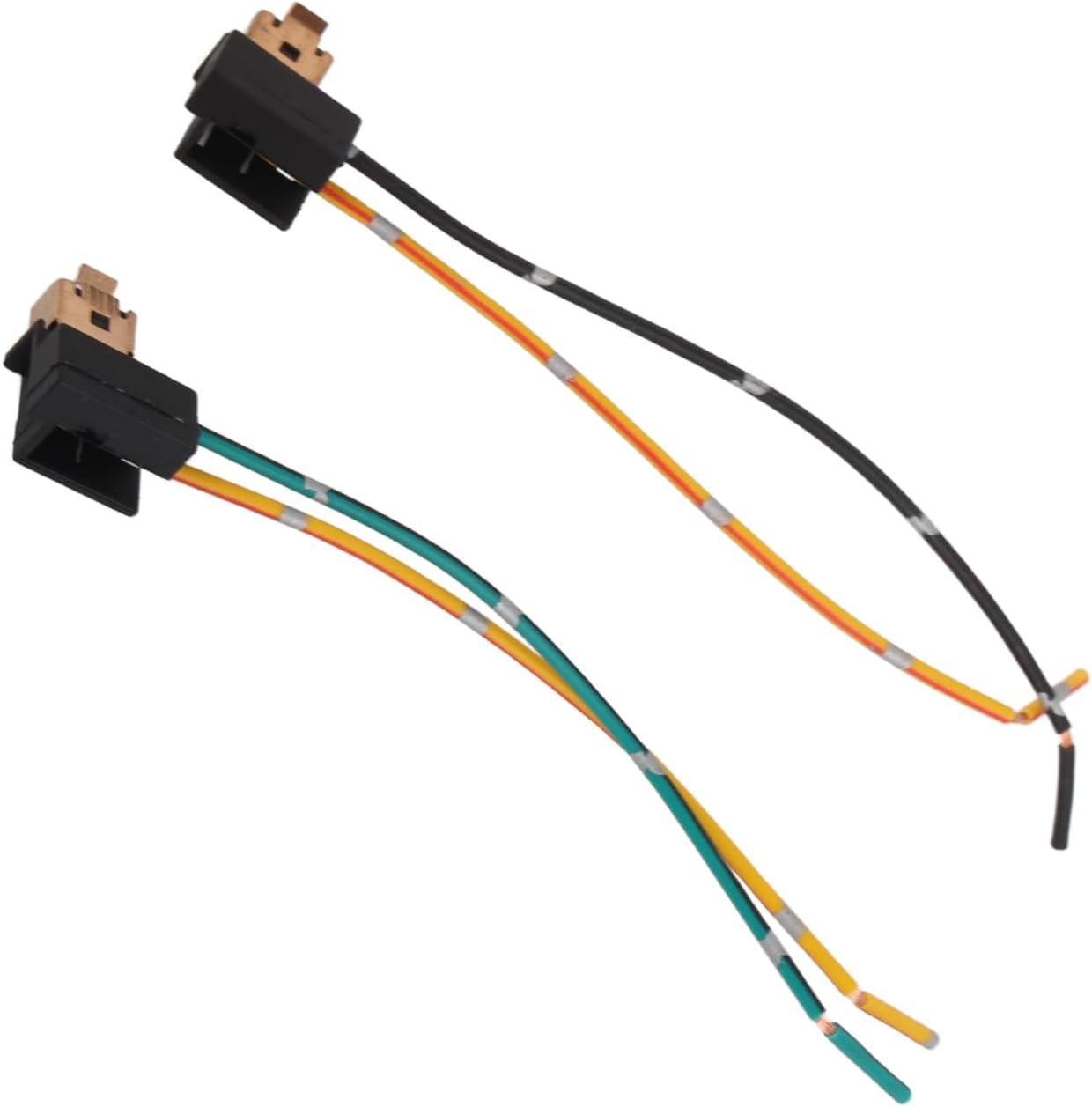 H1 Harness Connector, 2Pcs Headlight Lamp Bulb Socket Wiring Harness Connector Plug Adapter Line for H1 Bulb