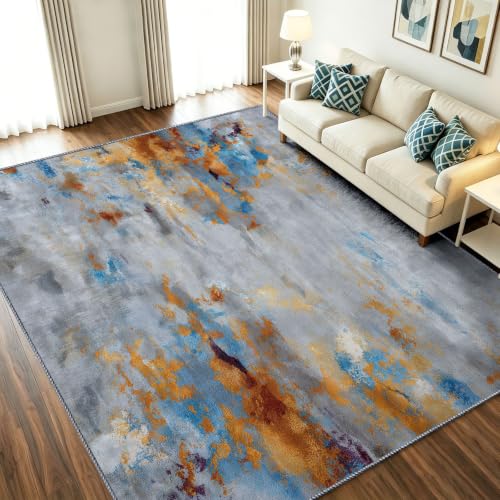 Tapis abstrait moderne 140 x 200 cm texture dégradé haut de gamme - 2