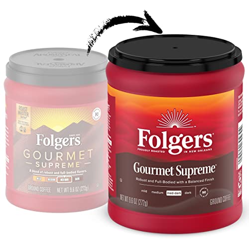Image of Folgers Gourmet Supreme Ground Coffee, 9.6 Ounce Canisters
