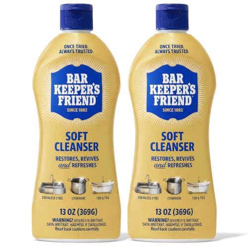 Bar Keepers Friend Soft Cleanser Liquid, 13 oz x 2, Multipur...