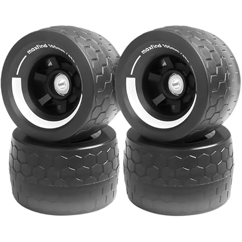 Electric Skateboards 105mm Damping Light-Up Wheels, All Terrain Off Road Electric Longboard Wheels with LED Lights, 2 PCS Cover