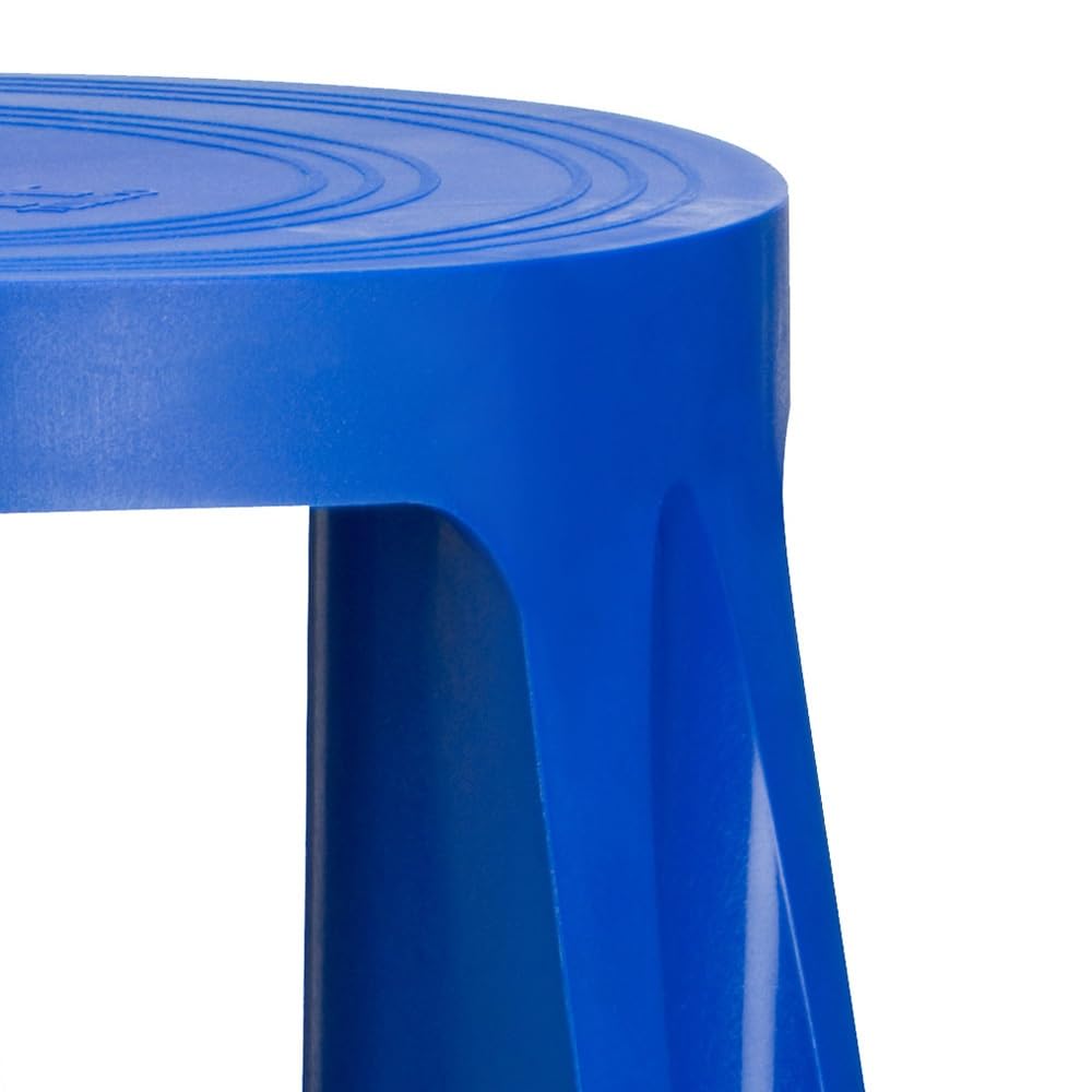IVOL Sgabello stabile – piede elefante – plastica – altezza 41 cm – portata 150 kg (blu)