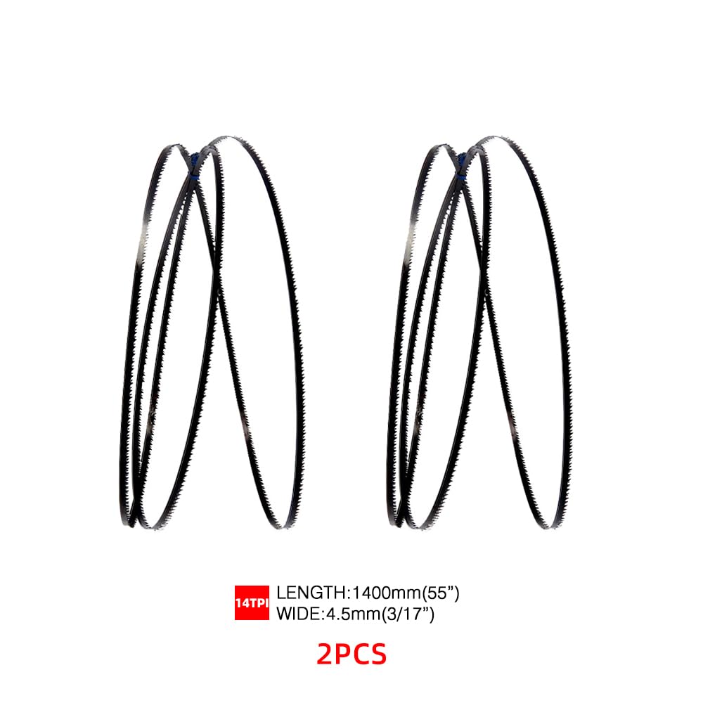 2 hojas de sierra de cinta de 1400 m, 4,5 mm de ancho, 6/14 TPI, accesorios for herramientas de carpintería(1400x4.5-6TPI(2PCS))