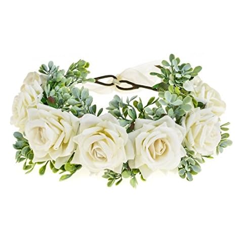 Vividsun Women's Floral Crown for Weddings Cover
