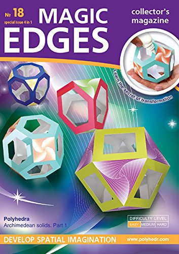 Polyhedra Magic Edges. Set #4 / The Simplest Polyhedra. 3D Paper Model Kits. Platonic Solids. Archimedean Solids. Prisms. Pyramids. - Image 7