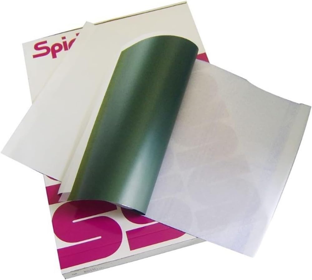Lot de 100 feuilles de papier transfert thermique format A4 pour pochoir Spirit Carbon – Fournitures d'art de qualité professionnelle