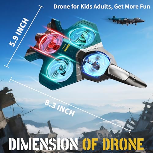 Image of RC Planes for Kids Adults, Foam Remote Control Airplane Jet Helicopter Drone Toys for Kids Adults 8-12 12-16, Remote Control Plane Airplane Toys with LED Lights, 360 Flip Stunt Rotation