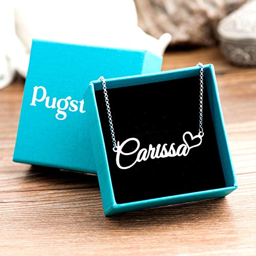 SexyMandala 925 Sterling Silver Personalized Name Necklace Customized Heart Pendant Jewelry Same Day Shipping Gift for Carissa2