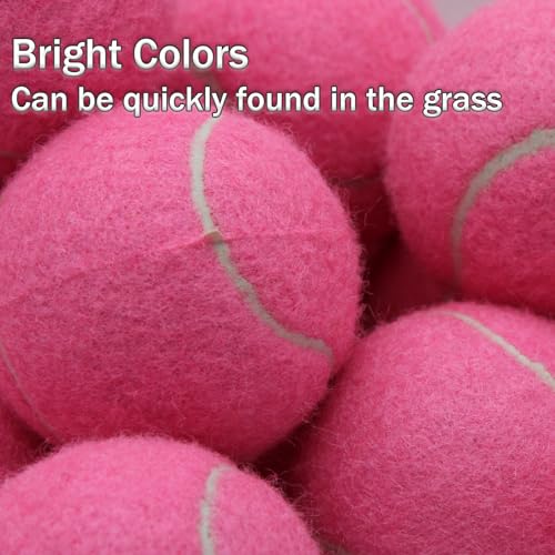 SHYUJAJIE Tennis Balls, 20 Pack Training Tennis Balls,High Elasticity Practice Tennis for Beginner, Exercise Playing Balls for Pet Dog (Pink) by SHYUJAJIE - Image 3