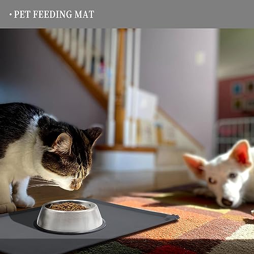Reopet-Silicone-Pet-Feeding-Mat-Waterproof-Dog-Cat-Food-Mat-with-Raised-Edges-Dog-Cat-Water-Bowl-Placemats-Dog-Cat-Feeding-Mats-for-Food-and-Water-Prevent-Spill-Multiple-Colors-Sizes-for-Pets