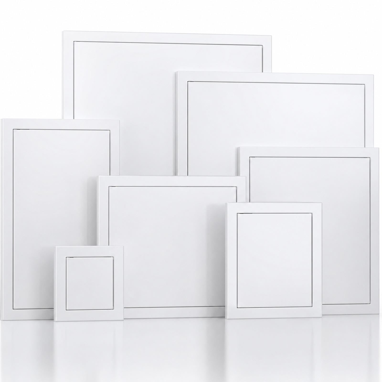 Sportello Ispezione Metallo Nascosto, Sportello Contatore Gas ed Elettrico per Parete e Soffitto - Pannello Accesso Tecnico per Contatore, Caldaia e Manutenzione(Bianco,330x350mm)