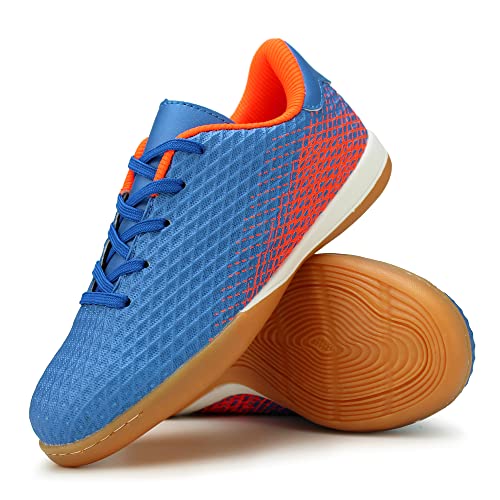 Hawkwell Unisex-Child Athletic Lace Up Boys Girls Indoor Trainer Soccer Shoe (Toddler/Little Kid/Big Kid)3