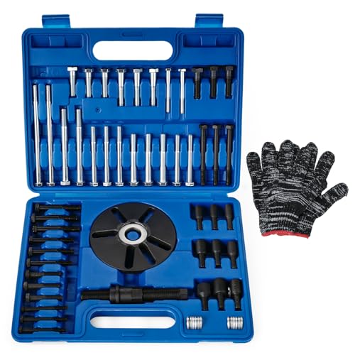Home DIYer 59 Pcs Harmonic Balancer Puller & Installer Set Flywheel Remover Crankshaft Pulley Removal & Steering Wheel Pulling Tool Kit Compatible with Buick Regal Lacrosse GL8