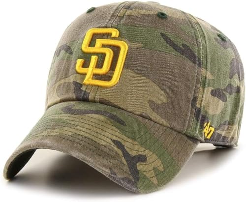 47 MLB Unisex-Adult Camo Clean Up Adjustable Hat Cap One Size (US Alpha One Size San Diego Padres)
