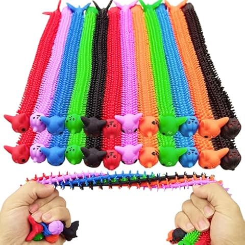 Jofan 24 Pack Halloween Stretchy String Fidget Sensory Toys for Kids Boys Girls Halloween Party Favors Halloween Treat Bags Gifts Cover
