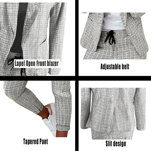 Blazer Sets Women 2 Piece Business Casual Outfits Dressy Long Sleeve Blazer and Pant Suits Slim Fit Office Work Sets3