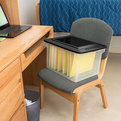Sterilite 18689004 File Box, Stackable Storage Bin With Lid, Plastic Container To Organize Taxes thumb #4