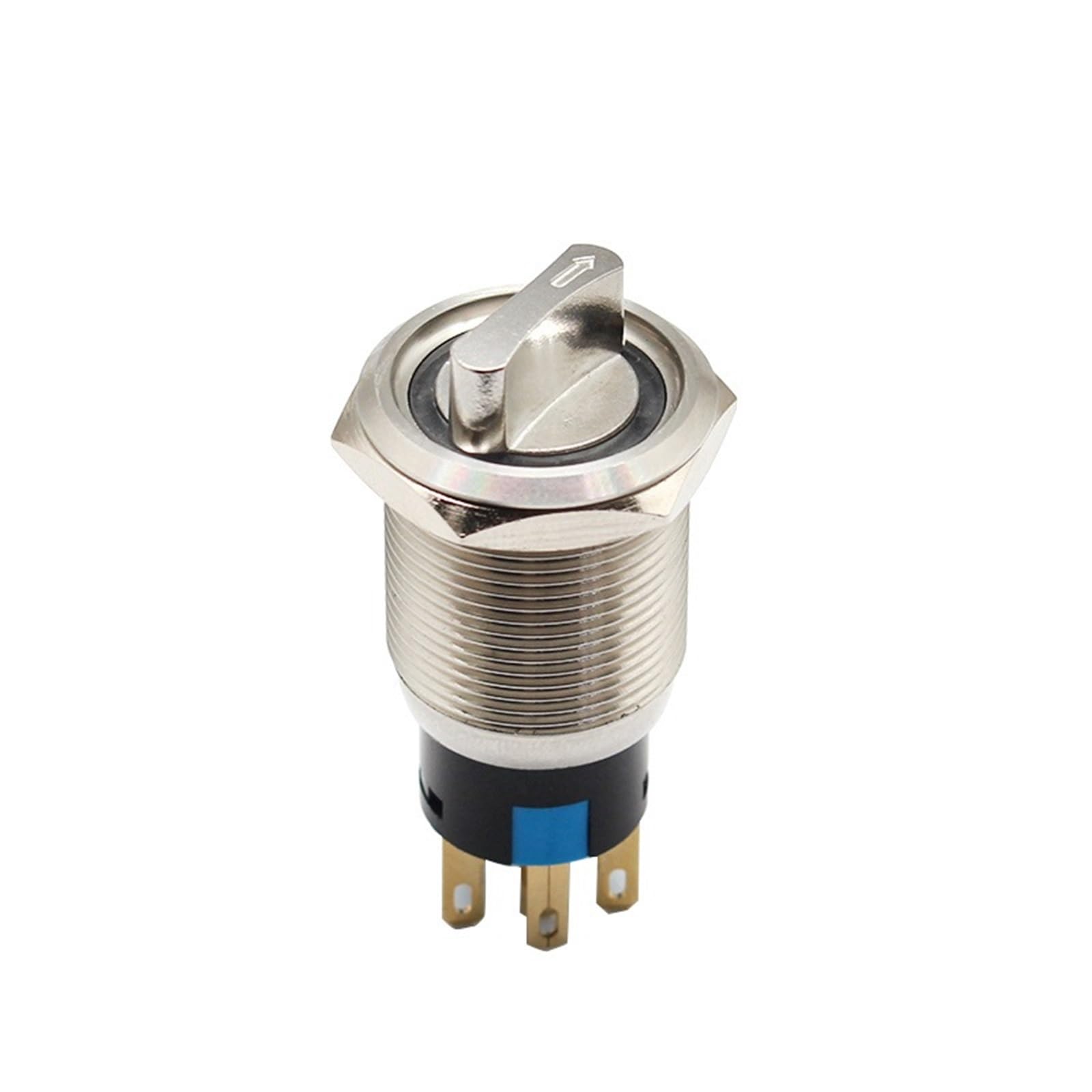 Interruttore rotante selettore rotativo a 2 o 3 posizioni da 19 mm, pulsante di aggancio, accensione/spegnimento, 12 V, illuminato a LED, 1 pezzo(2 position,12V Red LED)
