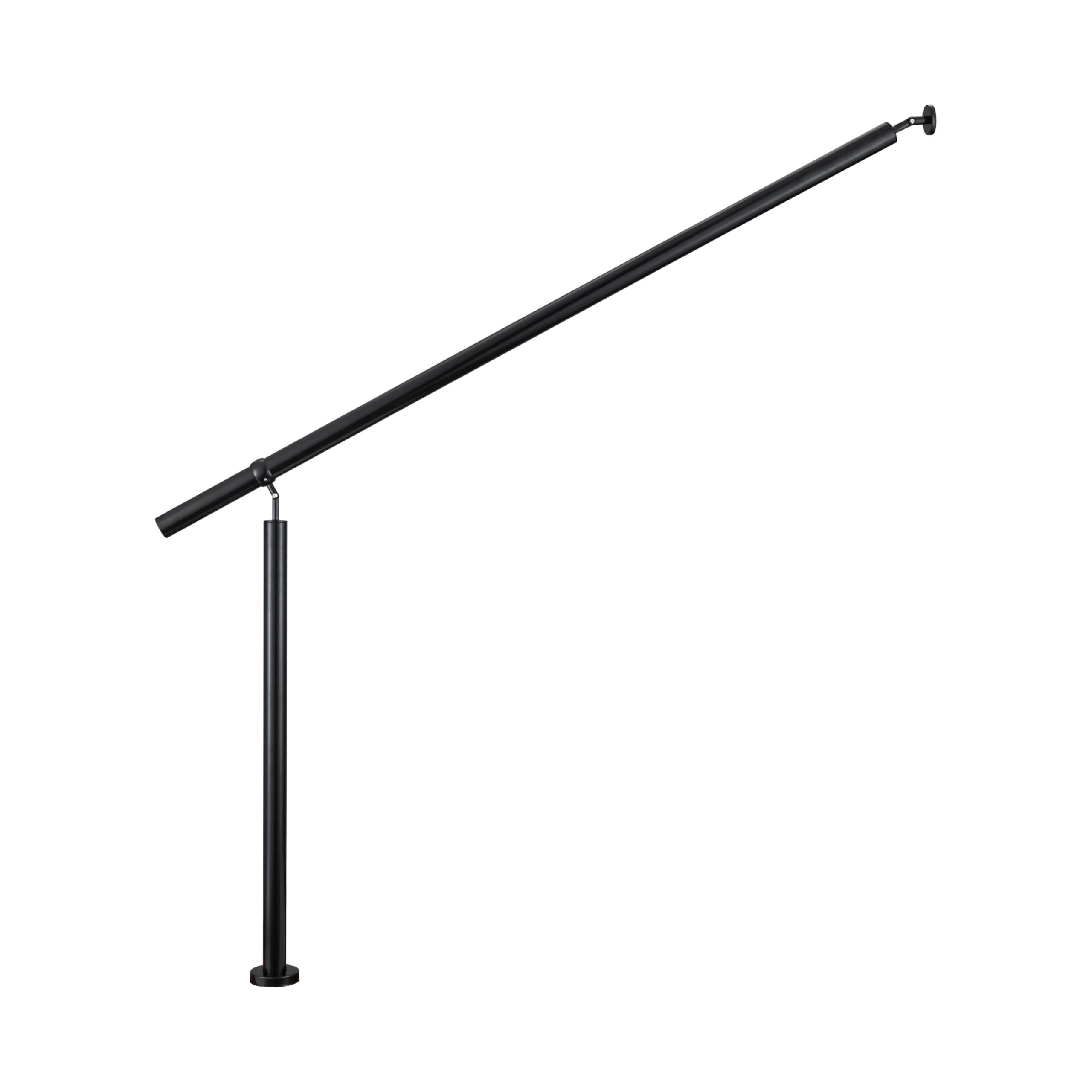 AICA Eingangsgeländer Edelstahl, Geländer Edelstahl Handlauf, Treppengeländer, Winkelverstellbare Wandhaltegriffe, Schwarz, Eingangsgeländer Innen- Und Außenbereich Geeignet, 150 cm