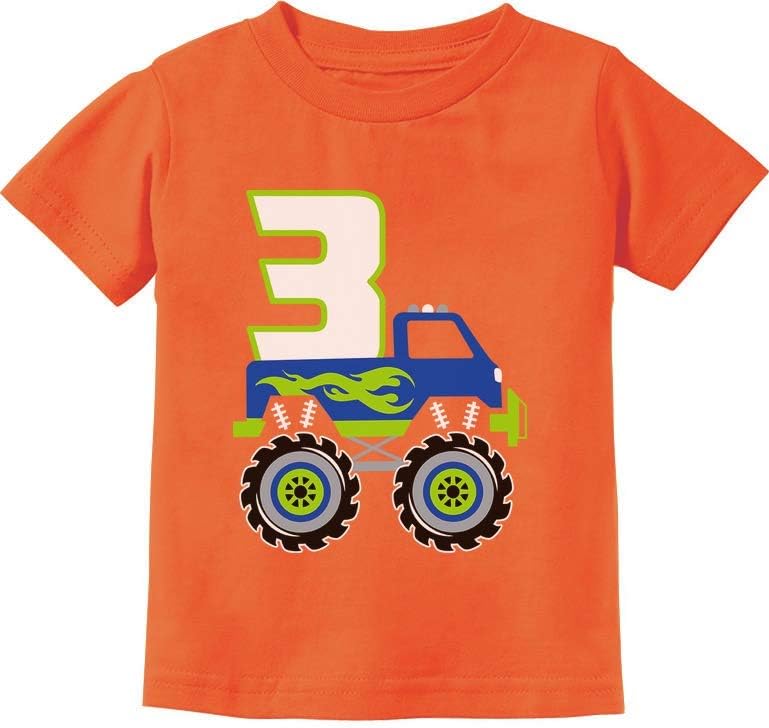 Tstars 3rd Birthday Gift for Boys 3 Year Old Boy Truck Birthday Toddler Kids T-Shirt