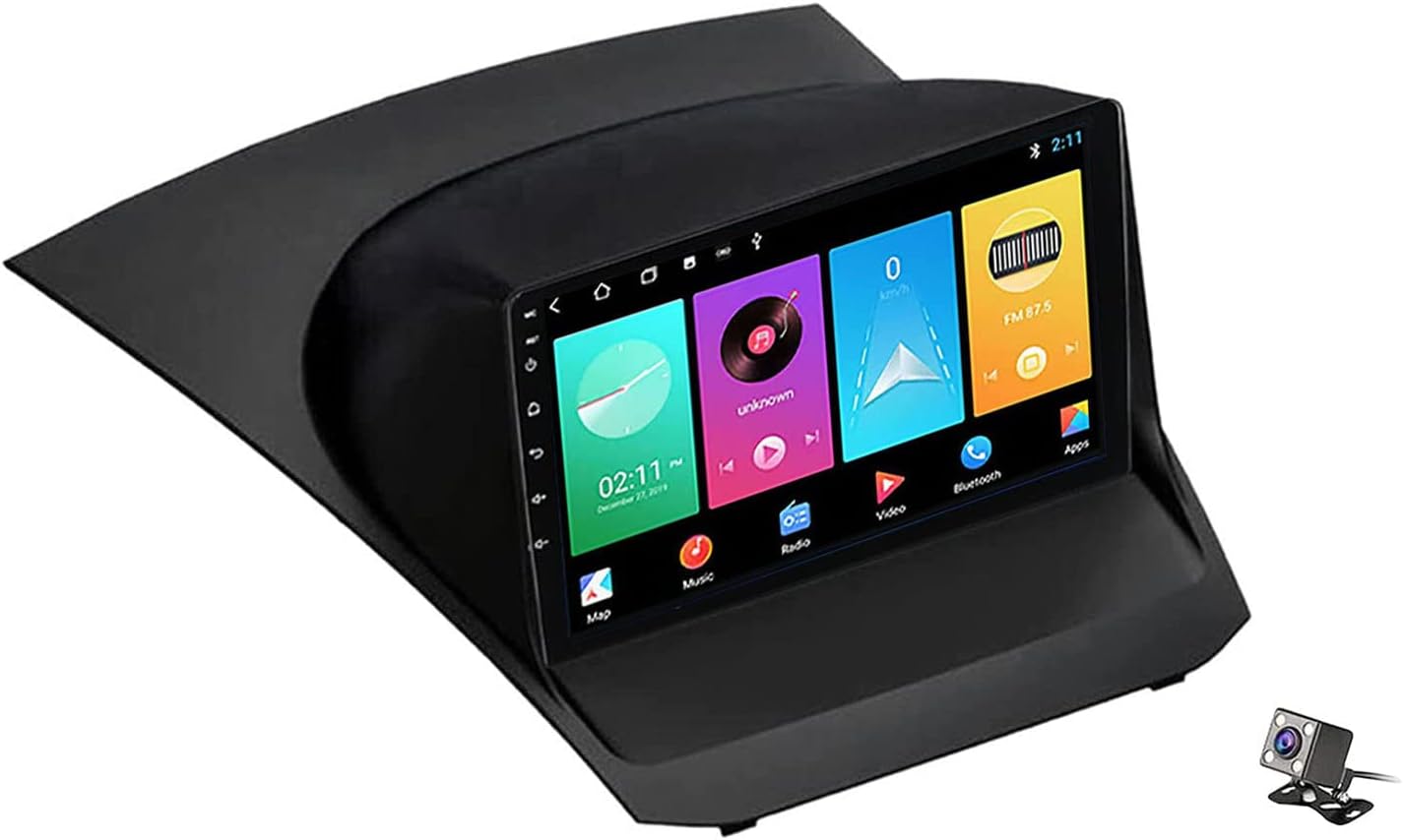 Android 11.0 Car Stereo Radio Head Unit Replacement for Ford Fiesta 2008-2019 with Bluetooth GPS FM WiFi Backup Camera Steering Wheel Control