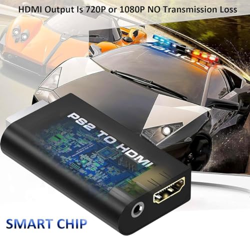 Image of PS2 to HDMI Converter Adapter with 3.5mm Audio Output for HDTV Monitor - Supports All PS2 Display Modes AE-313GA