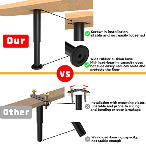 Wlrrcwdttc WLR022 4 Pcs Metal Adjustable Furniture Legs 3.15-4.72 Inch thumb #3