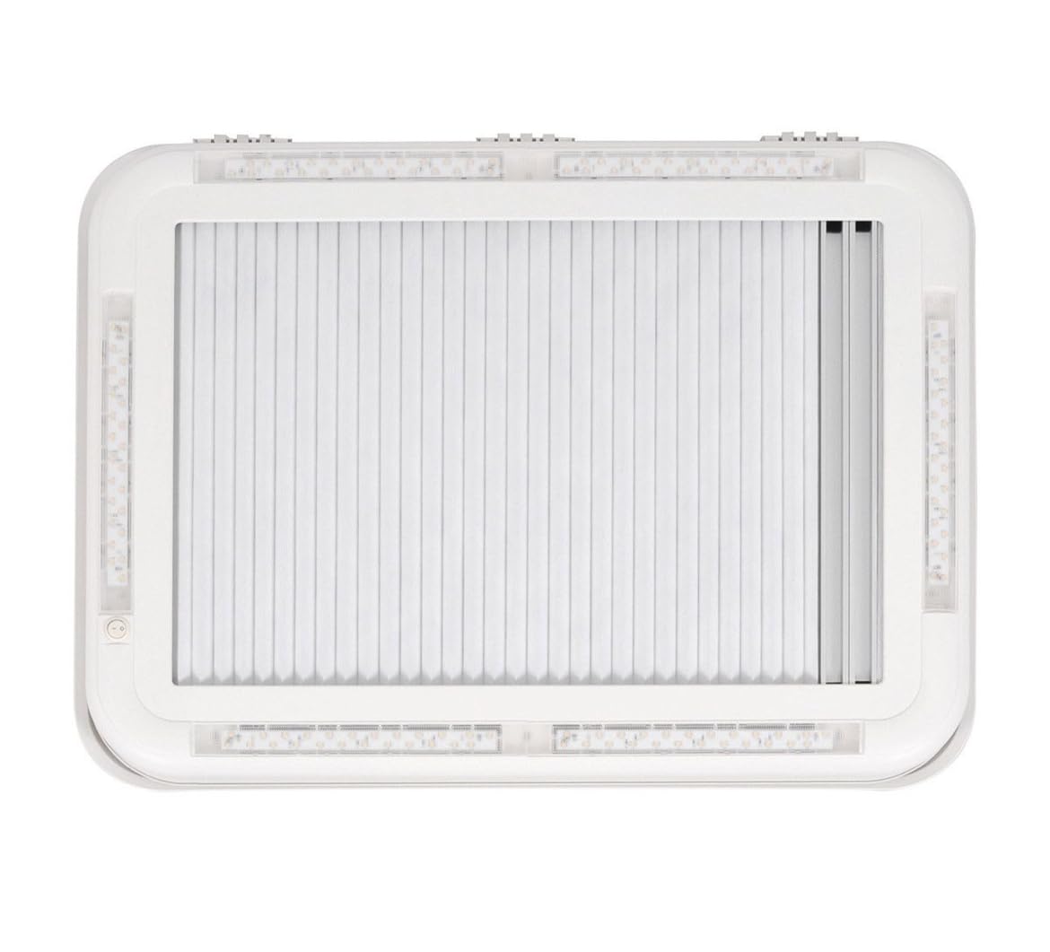 Claraboya Camper 70x50 cm Transparente Ahumada con Oscurecedor y Mosquitera, Ventana de Techo para Caravana, Autocaravana y Furgoneta Camper, Homologación 43R