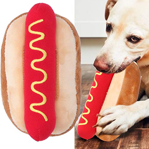 Tiiyee Plüsch Welpenspielzeug, 3D Simulation Brotform Plüschkissen Hotdog Nachahmung Brot Kopfkissen Lebensmittel Kreatives Für Kätzchen Welpen Plüschtier Spielzeug Geschenk Büro Sofa