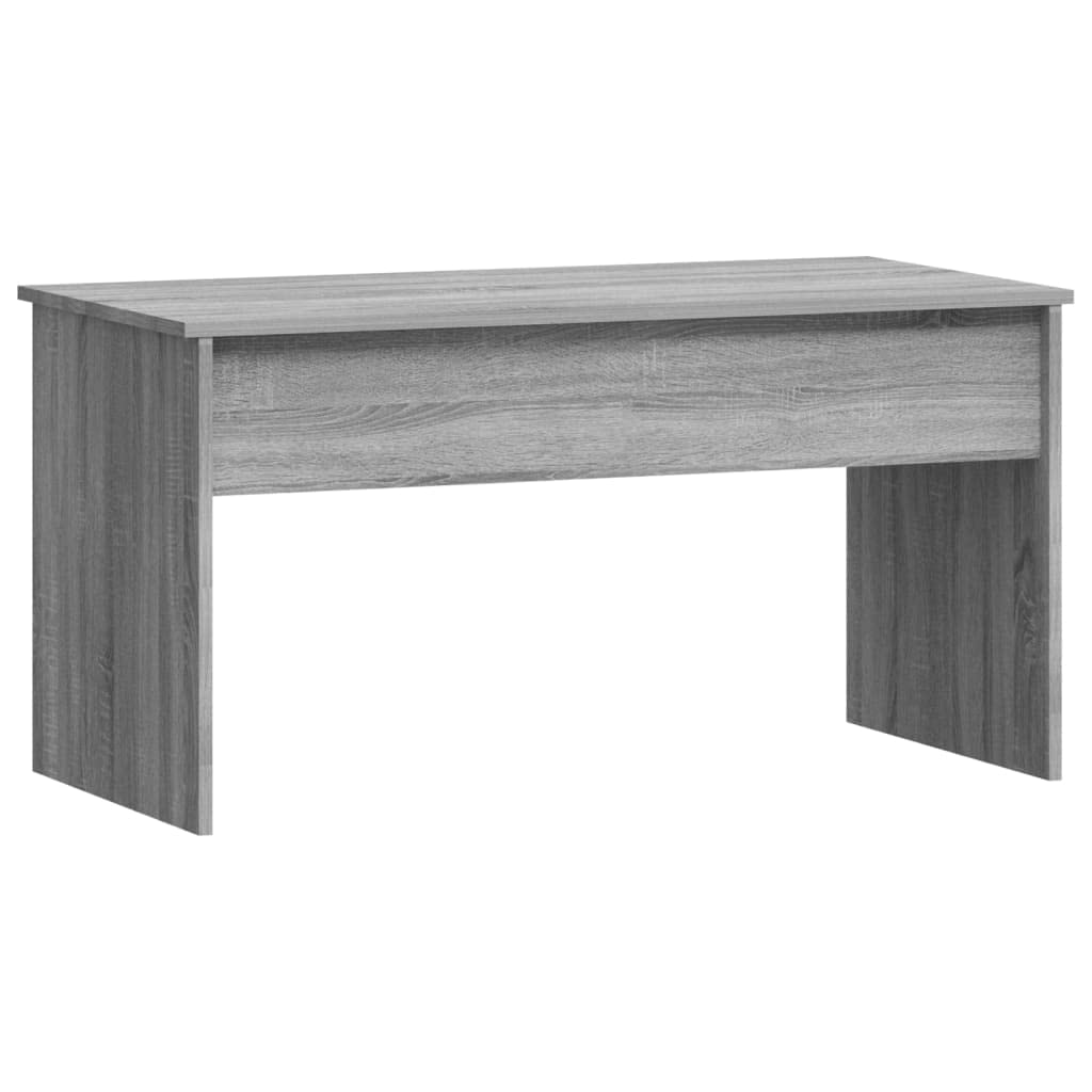 Tavolino Salotto con Piano Sollevabile Grigio Sonoma 102x50,5 cm