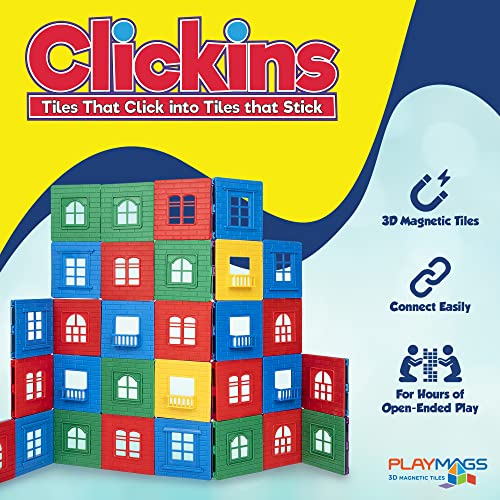 Playmags Carreaux aimanté bâtiment (60 Pcs Tiles Set) – Image 4