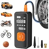 電動エアポンプ Type-C 充電 超軽量 自動停止 4 ノズル 空気抜き 自転車・自動車・キャンプ・浮き輪用