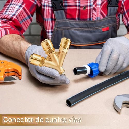 Acoplamientos industriales compactos antifugas para conectar tres herramientas 3