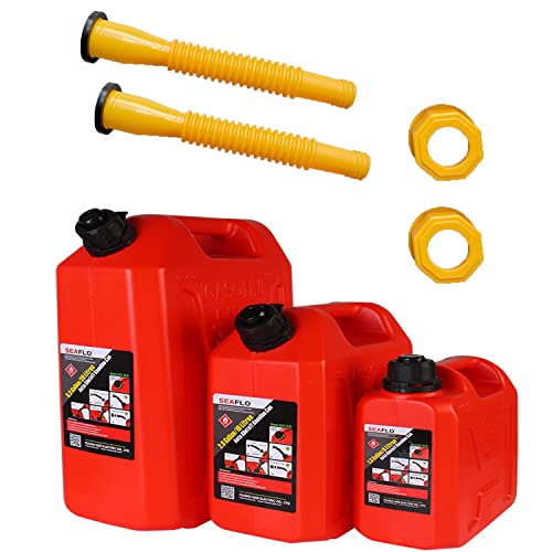 25Pcs Gas Can Nozzle Replacement, Gas Spouts For Gasoline 5 Gallon, Gas Can Spout Kit With Flexible Nozzles, Screw Collar Caps, Thicker Gasket, Spout Cap, Drill Bit And Fuel Vent Caps For Most Cans. #TOP1