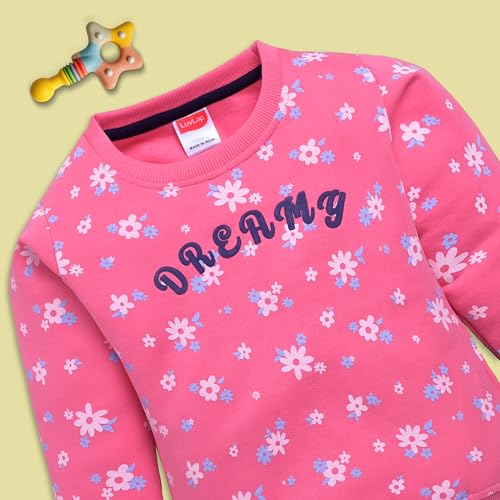 Image of LuvLap Baby Girls Full Sleeve Sweatshirt & Pyjama Set