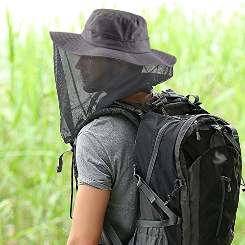 Lenikis 4561C5 Safari Hat Head Net Outdoor Sun Hats Gray thumb #6