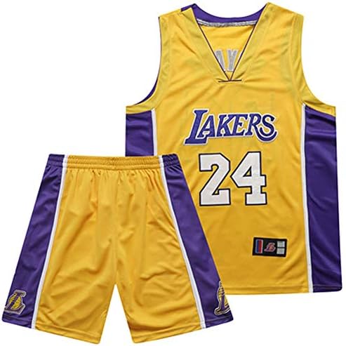GBY Applicable to Lakers, Basketball Uniform, 23rd, 24th, Suit (Yellow)-24-M