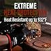 RAPICCA 932°F Heat Resistant BBQ Grill Gloves: Oil Resistant Waterproof for Smoking Grilling Cooking Barbecue Deep Frying Turkey Rotisserie Handling Hot Greacy Meat Stocking Stuffers - Long Sleeve
