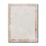 PaperDirect Gold Marble Border Papers, 8.5