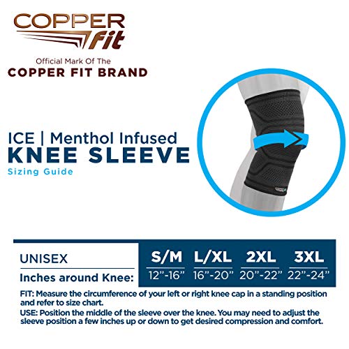 Copper Fit ICE Knee Compression Sleeve Infused with Menthol - Image 5