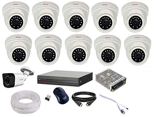 CP PLUS 10 Dome 1 Bullet (2.4MP),16 Channel DVR,16 Channel Power Supply,Without Hard Disk,90M Wire Bundle Full KIT-picture-16