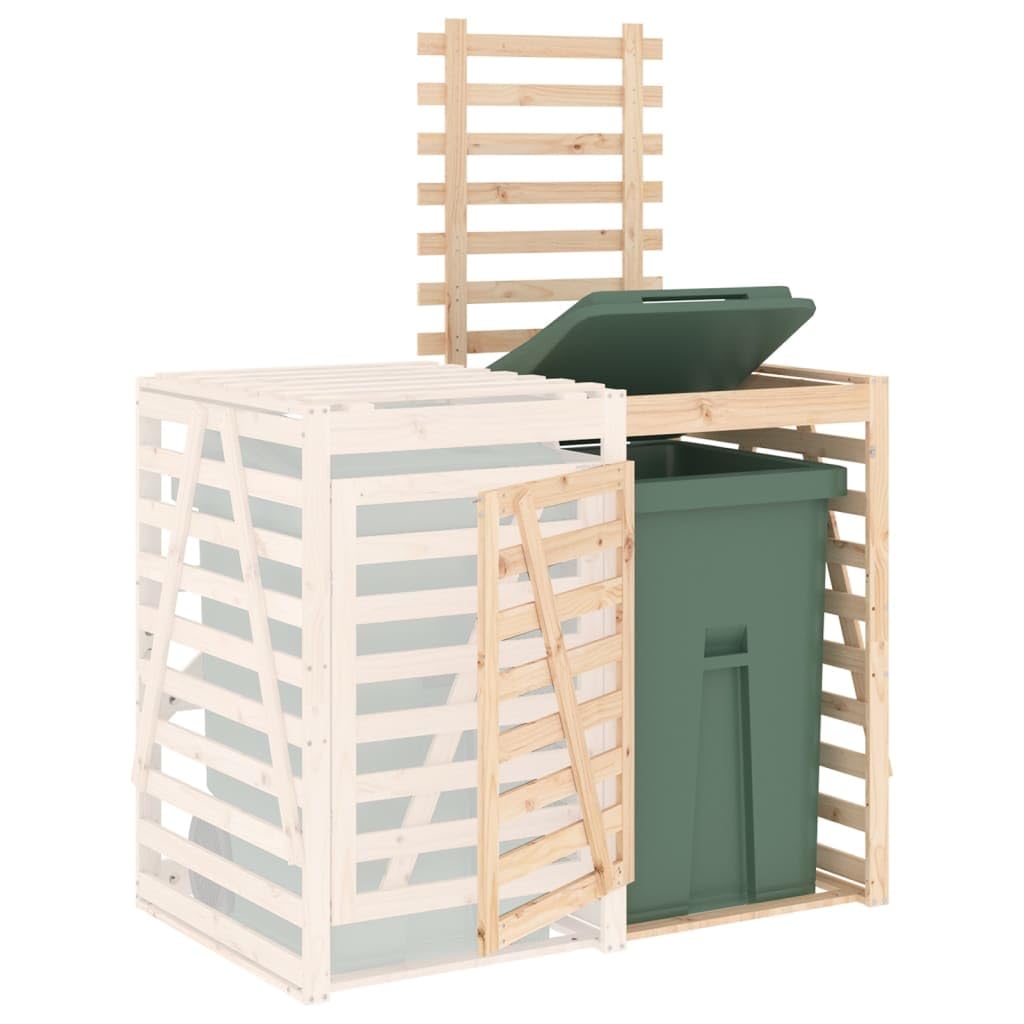 Extensión para cobertizo de cubos de basura madera maciza pino,Casa y jardín,Productos del hogar,Accesorios para contenedores de residuos,Soportes para contenedores de residuos,17.69kg-825107