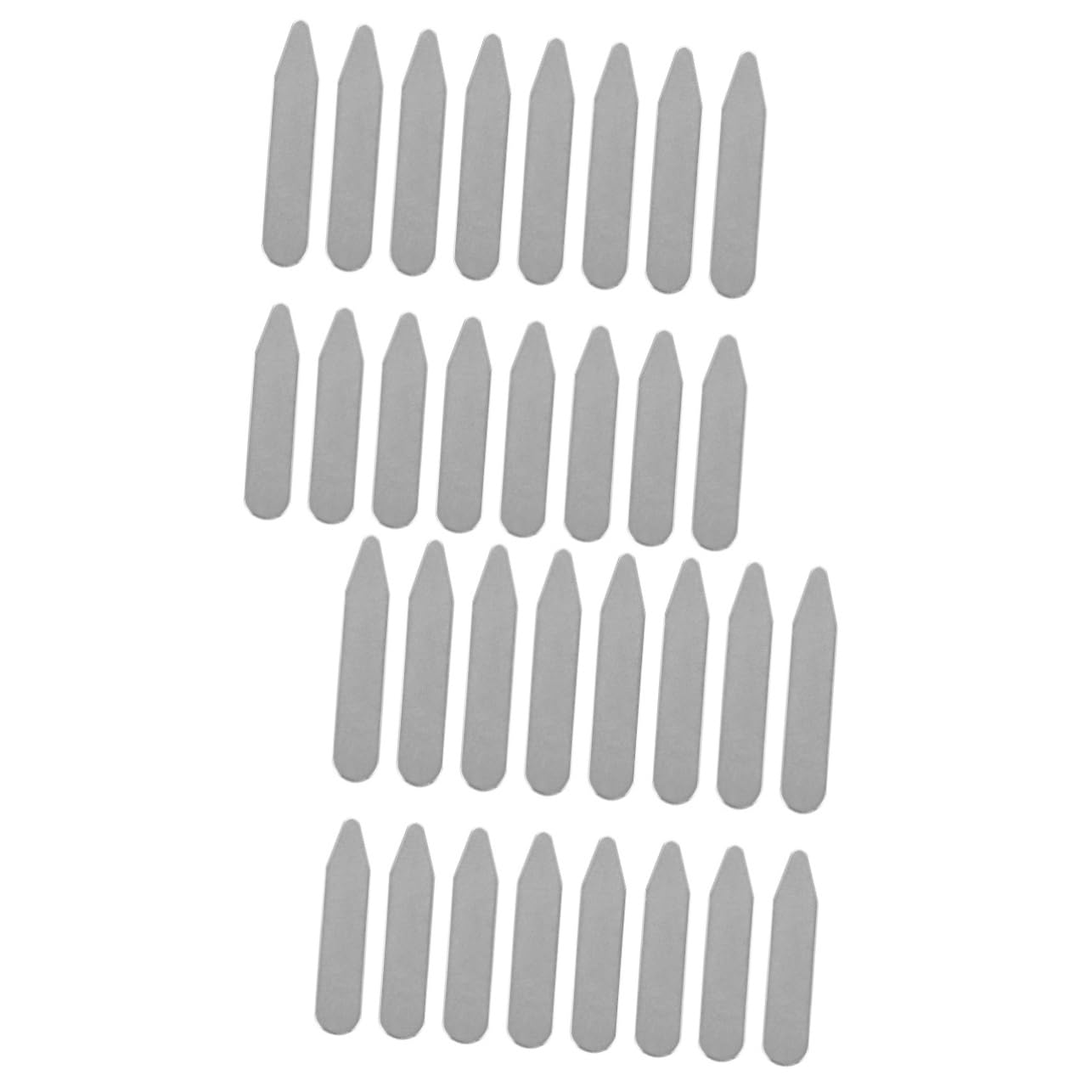 Healeved 2sets Collar Piece and Dress Shirts Collar Inserts for Men Shirt Collar Long Sleeve Shirt Men Collar Stiffener Men Shirts Suit Cotton Collar Clip Neck Stainless Steel 16pcs*2