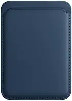 Porta Cartão Carteira Magnética Couro Premium Luxo Celular Para iPhone (Azul)