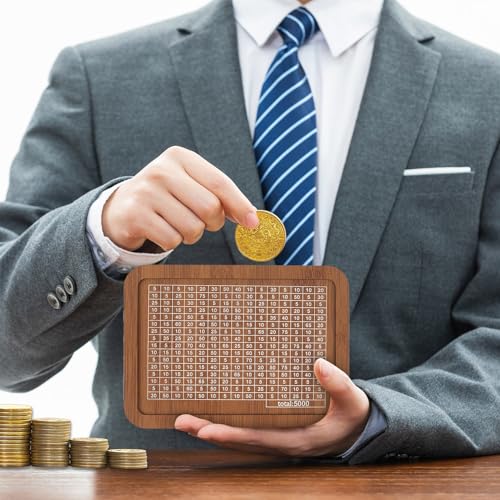 But Oswetf Wooden Money Box, Wooden Money Box with Counter, Money Bank, Coin Banks with Savings Target and Numbers - Image 3